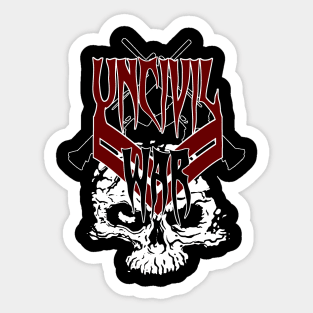 Uncivil War Skull Sticker